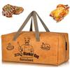 Hzuisst Borsa Termica BBQ per Carne, Riutilizzabile Borsa da Barbecue in Alluminio Spesso con Apertura Larga, Borsello Isolata per Brisket, Maiale, Tacchino e Feste all'Aperto