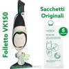 Vorwerk Folletto FOLLETTO VK150 NUOVO ORIGINALE AL 100% SACCHETTI VORWERK Vk 150 5 ANNI GARANZIA