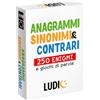 Ludic - Brain Cards Anagrammi Sinonimi e Contrari - 250 Enigmi e Giochi di Parole | Gioco di Carte di Lessico e Logica, Sfide di Velocità Mentale, Giochi di Società per Adulti e Ragazzi, 10-99 Anni