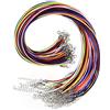 TUPARKA 60 Pz Cordino per Collana 2mm Cordone per Collana Cerato con Catenina per Fermaglio per Bracciale Fai-da-Te Creazione Gioielli, 10 Colori