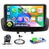 VECHTEL 4G+64G Autoradio Android 15 per Renault Megane III 2009-2014, 9'' In-Cell HD Schermo Tactile co Carplay Android Auto senza Fili, Stereo Auto co GPS WiFi USB Bluetooth Radio FM RDS Retrocamera