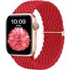 CeMiKa Cinturino Intrecciato Compatible per Apple Watch 42mm 41mm 40mm 38mm Donna Uomini, Sport Nylon Ricambio Elastica Cinturini per iWatch Series 11 10 9 8 7 6 SE 5 4 3 2 1, Rosso