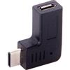 Cablecc - Adattatore dati USB-C tipo C maschio a micro USB 2.0 5 pin femmina ad angolo di 90 gradi