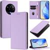 XINYEXIN Cover per Realme 14 Pro 5G, Custodia Portafoglio in Pelle Cover Folio a Libro con Slot per Porta Carte Supporto Magnetica Flip Case - Viola