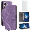 IUQXU Cover per Xiaomi Poco X7 Pro 5G Libro con Pellicola Vetro Temperato [Blocco RFID] Antiurto Supporto Custodia in Pelle Portafoglio per Xiaomi Poco X 7 Pro X7Pro PocoX7Pro Viola