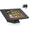 AboveTEK Porta Tablet Antifurto - Supporto di Sicurezza Bloccabile per iPad Supporto POS da Banco e Muro Base Girevole a 360° per Kiosk per iPad Air Pro - Ideale per il Business Retail - Nero