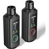 LEKATO P16 Ricevitore Bluetooth XLR, 2 ricevitori Hi-Fi con portata di 50 metri, ricevitore audio wireless stereo con 15 ore di autonomia, modalità mono/stereo, adattatore Bluetooth per PA e DJ, mixer