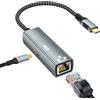 Esiposs 2 in 1 Adattatore Ethernet USB C con Porta di Ricarica PD 100W, Adattatore USB C Ethernet Gigabit 1Gbps, RJ45 a USBC Adapter Plug & Play per iPhone 17 16 15 MacBook iPad Laptop, Grigio