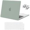 MOSISO Custodia Compatibile con MacBook Pro 14 Pollici Cover 2025 2024 2023 2022 2021 M5 M4 M3 M2 M1 A3434 A3112 A3185 A3401 A2918 A2992 A2779 A2442, Case&Copritastiera&Tipo C, Verde Antico