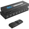 NINGKANGSHENG HDMI switch 7 in 1 out 4K60Hz 7x1 HDMI 2.0 Splitter con Supporto remoto Wireless IR Supporta 3D Dolby Vision/Atmos per HDTV Proiettori digitali Home Cinema XBOX, PS5/4, Roku, Fire Stic