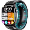 iSo Tech Smartwatch Uomo Donna con Pressione Sanguigna e ECG, 2,06 AMOLED Orologio Intelligente Salute con Pompa ad Aria e Airbag, 24/7 Monitor Frequenza Cardiaca Sonno SpO₂ Temperatura HRV e Stress