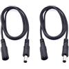JZK 2X Nero 1,5 m Cavo prolunga alimentazione DC 5,5 mm x 2,1 mm, cavo alimentazione maschio-femmina 5,5 x 2,1 mm per Tapo C110, C211, C510W, TC70 telecamera, telecamera sicurezza CCTV, striscia LED