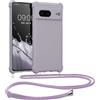 kwmobile Custodia Compatibile con Google Pixel 7 Cover - Back Case in Silicone TPU - Protezione Smartphone con Cordino - nuvola viola