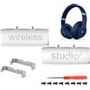 Sodorous Studio 3 - Connettore di ricambio in metallo per archetto, compatibile con cuffie over-ear Beats Studio 3.0, kit di riparazione wireless (argento)
