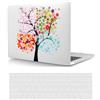 HLAAJJX Custodia Compatibile con Nuovo Macbook Air 13 pollici 2020 2019 2018 con display Retina e Touch ID A1932 A2179 A2337 M1, Case Rigida Protettivo Plastica Copertina & Tastiera Cover, Albero colorato