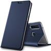Verco Galaxy A9 (2018) Cover, Custodia a Libro Pelle PU per Samsung Galaxy A9 2018 Case Booklet Protettiva [magnetica integrata], Azzurro