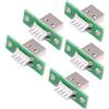 cablecc 5 pezzi/set, reversibile, connettore maschio USB tipo A OEM con montaggio a pannello, tipo saldatura