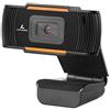 LYCANDER Webcam USB con Microfono Integrato, 720P ad Alta Definizione (HD), 30 Fps, Nero e Arancione - per Desktop, Laptop, Windows, Mac, Linux, Riunioni Online, Streaming, Chat Video