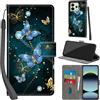 PHINIENLAND Cover per Xiaomi Redmi Note 14 4G PU Pelle Custodia Flip Farfalla