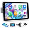 SIXWIN 1 Din Autoradio con CarPlay&Android Auto, 10.1'' HD Rimovibileile Touchscreen Schermo Stereo Auto con Bluetooth FM EQ USB Tipo C Mirror Link YouTube Comando al volante
