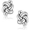 CHIC & ARTSY CHIC ARTSY Orecchini a nodo d'amore grosso in argento sterling 925 Orecchini a nodo d'amore in 3 colori