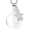 MAMIJUX Chiama Angeli Bambina Mamma Idea Regalo Gravidanza Collana Donna Richiamo degli Angeli Catenina Acciaio
