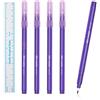 TgoBeauty 5pezzi Pennarello per stencil per tatuaggi professionale con righello di carta da 1 mm, pennarello per sopracciglia, labbra, pelle, microblading, set di strumenti con righello di misurazione
