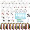 Woohome Kit de Herramientas Quilling Paper Quilling Kits, 30 Pz Quilling Plantilla de Patrón, 2340 Tiras Papel para Quilling y Papeles Quilling Tool para Quilling Art Paper DIY Drawing Handcraft