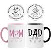 Hojalis Set di tazze da caffè con moneta decisionale, tazze per mamma e papà, regalo di gravidanza per mamma in attesa, regalo di coppia per genitori per il primo tempo mamma papà (2026)