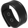 QUARKZMAN Bracciali In Pelle Lisci Con Fibbia, Bracciali A Scatto In Pelle Nera Stampa Retro, Polsiere Regolabili Vuote Fai Da Te Braccialetti Artigianali Per Uomini