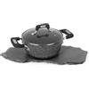 KASANOVA Pentola antiaderente 20 cm con coperchio, per induzione e tutti i piani cottura New Petra Dark