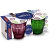 Duralex Set di 4 bicchieri da bere realizzati in Francia Picardie misura 24 cl Colori misti: prugna, verde, blu navy, grigio