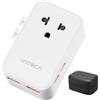 UPXNBOR Adattatore Universale da Viaggio Ultra Sottile, USB-C PD 25W e USB-A QC 18W (2A + 2C), Presa Universale, Adattatore presa Inglese/Americana/UK/USA/Australia/Giappone/Thailandia