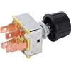 HERCHR Interruttore Universale del Ventilatore CA, Sostituzione Dell'interruttore Rotante dell'Aria Condizionata a 3 velocità con Coperchio Dell'interruttore per Auto INM2G754a RD3646