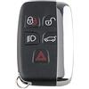 Duokon 5 pulsanti auto telecomando portachiavi cover custodia chiave auto intelligente nero adatto per Jaguar per Land Rover