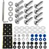T TAKONE Set di viti antifurto per targa in acciaio inossidabile - M5 x 20 viti per targa con coperchi e utensili per auto e moto