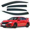 AirFlux Set di 4 deflettori d'aria adesivi compatibili con modelli HONDA CIVIC Hatchback Type R 2017 2018 2019 2020 2021.