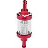 KIMISS Sostituzione del filo del filtro del gasolio in-line per olio in vetro metallo 8mm per moto(Red)