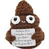 T TAKONE Takone Pocket Hug Positive Poo Bambola lavorata a maglia, lana con biglietto, 8 cm
