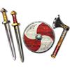 Liontouch - Set Vichingo - Spade, Scudo e Ascia | per Ragazzi dai 3 Anni | Giocattoli Autentici di Mastro Sven per Giochi di Ruolo | Accessori in Gommapiuma per Costumi da Berserker e Giochi Fantasy