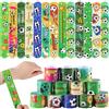 Deratta 24 Pezzi Braccialetti Slap per Bambini Calcio Gadget Compleanno Calcio Regalini Fine Festa Compleanno Bambini Braccialetti Slap Calcio