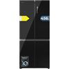 Cecotec Frigorifero 4 Porte Semi Incasso Bolero CoolMarket 4D 456 SBI Black Glass D. Extra Capacità Inside 456L, 190 cm Altezza, 83,3 cm Larghezza, Classe D, Ultra Silenzioso, Vetro Nero Elegante