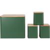 Salter Toronto Set da banco 4 pezzi, portapane e barattoli, verde