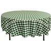 LA Linen LA Tovaglia Rotonda in Lino, Motivo a Scacchi Green532/White