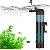 AQQA Filtro per acquario, 600 l/h, filtro per acquario a forte flusso, pompa silenziosa da 8 W con filtrazione a 3 stadi per serbatoi fino a 200 litri