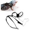 CQJ Guinzaglio regolabile per rettili, lucertola, tartaruga, lucertola, cintura di trazione per animali domestici, accessorio morbido, per piccoli animali domestici, per esterni, colore nero
