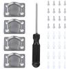 Kaiyzo Set di 4 Ganci da Soffitto in Acciaio Inossidabile, a Forma di U per Altalena Interna, Sedia Sospesa, Amaca, Sacco da Boxe, con 16 Viti e 1 Cacciavite