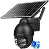 SHIWOJIA 4G LTE Telecamera Senza Fili con Pannello Solare, 2K 3MP Telecamera con SIM, Scocca in Metallo, PIR Sensore di Movimento, 355°Pan &120°Tilt, Audio a 2 Vie(non per LAN o Wi-Fi)
