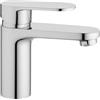 MP-SHOP IT Rubinetto Lavabo Bagno Monoforo con Piletta di Scarico 1"1/4 Stile Moderno | Miscelatore Acqua Calda e Fredda | Ottone Cromato | Attacco 3/8 | Kit Completo Installazione Facile