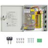 Weishuo Alimentatore CCTV 12V 9 Canali Uscita AC 110V/220V a 12V 10A 120W Scatola di Alimentatore Stabilizzato per Telecamere Videosorveglianza DVR Sistema di Sicurezza